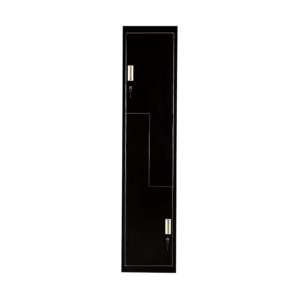 Two-Door L-Shaped Office Gym Shed Storage Lockers - Black