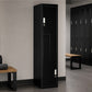 Two-Door L-Shaped Office Gym Shed Storage Lockers - Black
