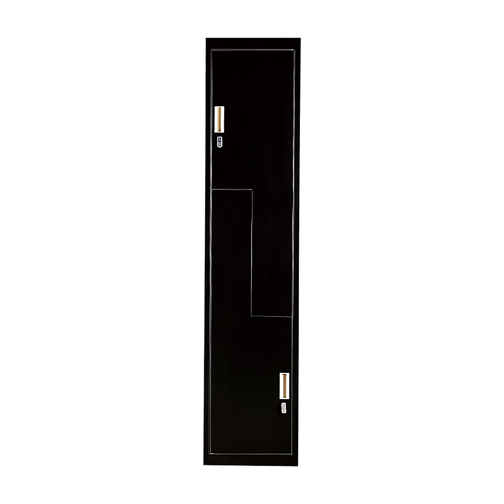 Two-Door L-Shaped Office Gym Shed Storage Lockers - Black