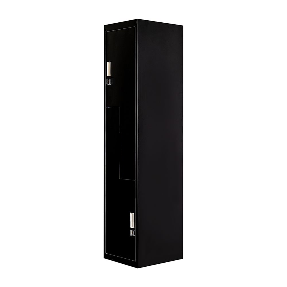 Two-Door L-Shaped Office Gym Shed Storage Lockers - Black