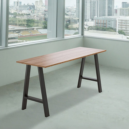 Rustic Dining Table Legs 2x Steel Industrial Vintage 71cm - Black