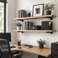 Floating Shelf Brackets 20cm Industrial Metal Shelving Supports 4-Pack - Black