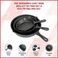 Cast Iron Skillet Fry Pan Set Pre-Seasoned 3 Pcs Frying Pan Set