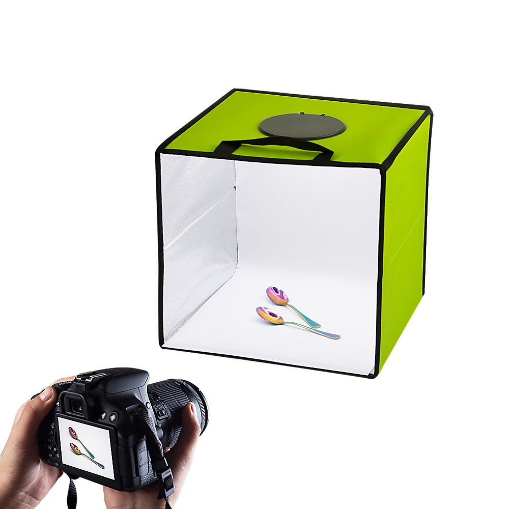 LED Light Room Photo Studio 12'' Photography Lighting Tent Kit with Backdrop Cube Box