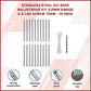 Stainless Steel DIY Rope Balustrade Kit 3.2mm Swage 2 x Lag Screw Term - 10 Pack