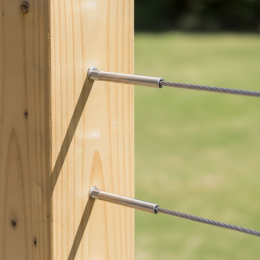 Stainless Steel DIY Rope Balustrade Kit 3.2mm Swage 2 x Lag Screw Term - 10 Pack