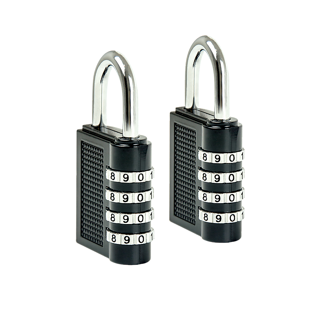 Combination Padlock X2 4-Digit Outdoor Weatherproof Security School Lock Travel