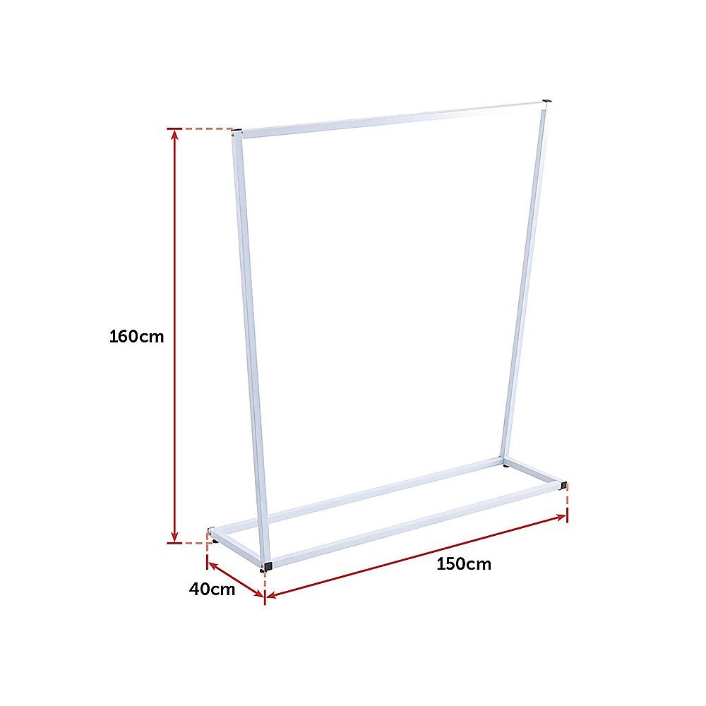 Clothing Garment Rack Commercial Retail Shop - White