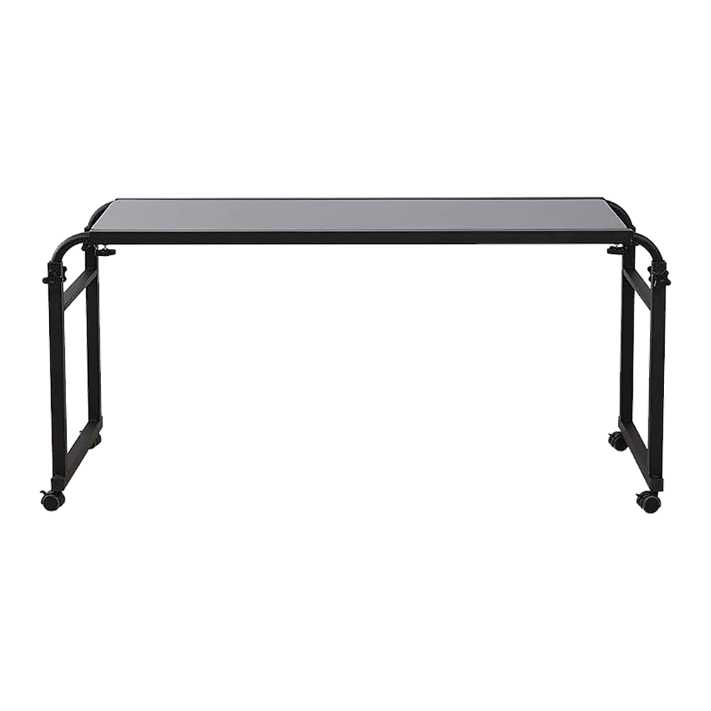 Overbed Table Laptop Desk with Wheels Adjustable Workstation