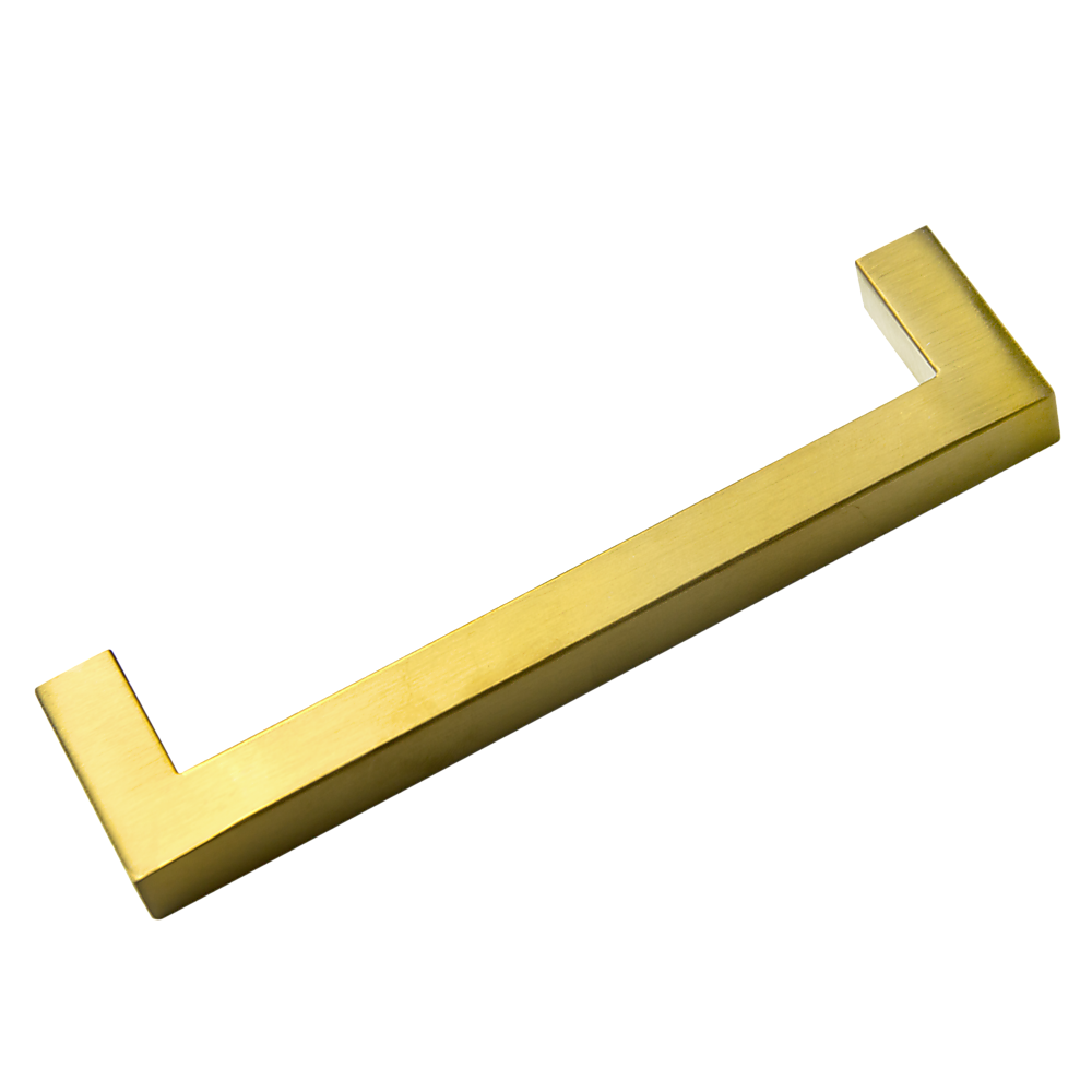 Brass Drawer Pulls Set of 15 Brushed Kitchen Cabinet Handles - Gold Finish 128mm