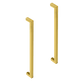 Brushed Brass Drawer Pulls Set of 15 - Kitchen Cabinet Handles Gold Finish 256mm