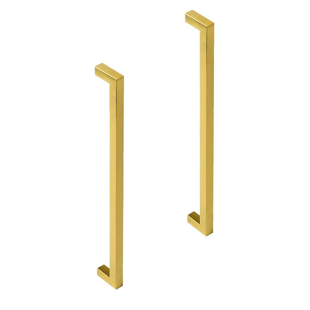 Brushed Brass Drawer Pulls Set of 15 - Kitchen Cabinet Handles Gold Finish 256mm