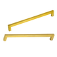 Brushed Brass Drawer Pulls Set of 15 - Kitchen Cabinet Handles Gold Finish 256mm