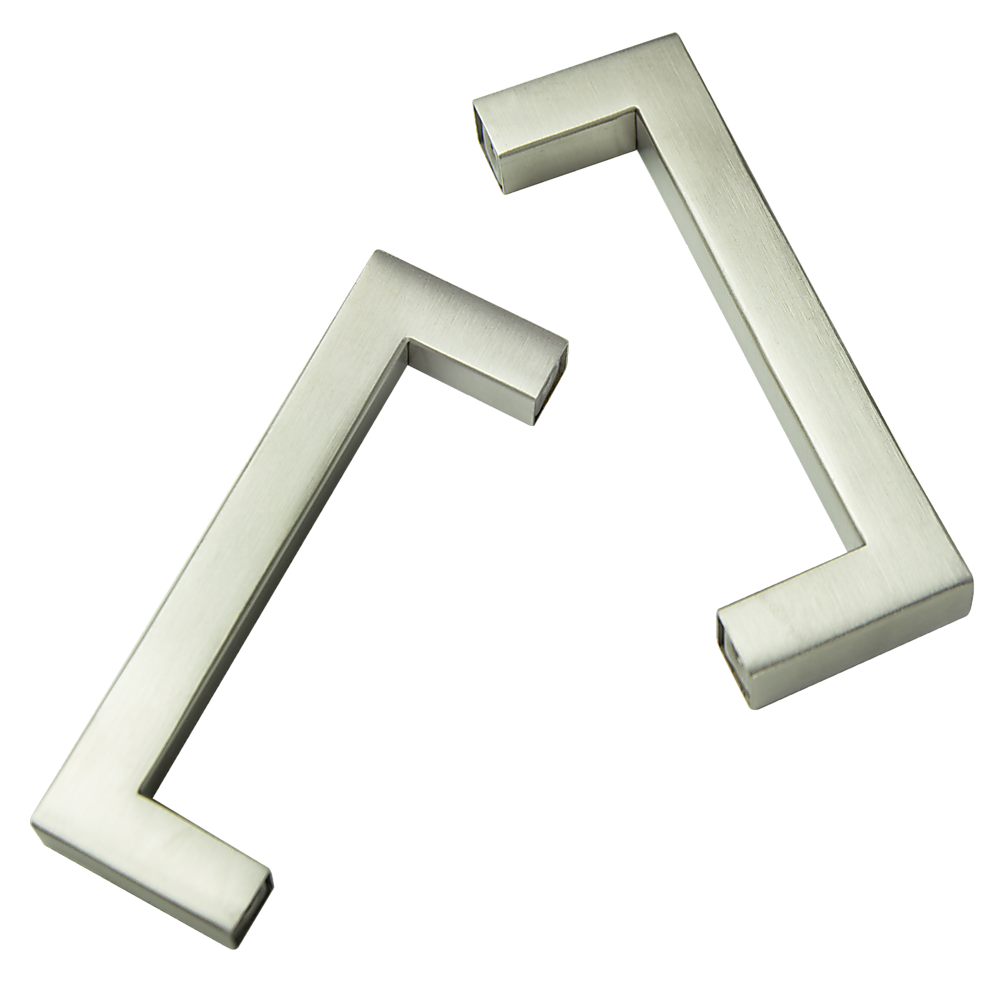 Brushed Nickel Stainless Steel Kitchen Cabinet Square Drawer Pull Handles 15-Pack