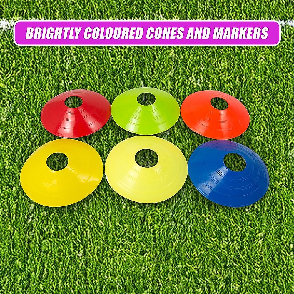 Sports Training Discs 60 Pack Markers Cones for Soccer AFL Exercise Fitness