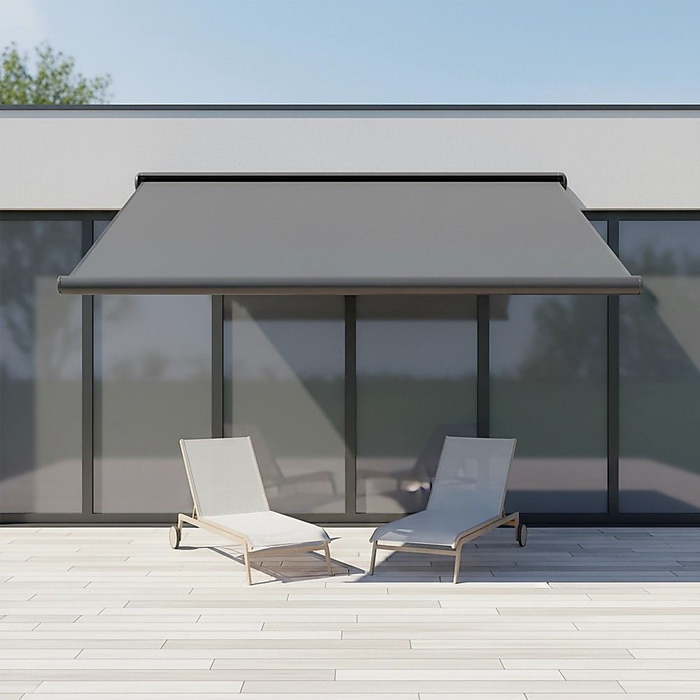 Retractable Folding Arm Awning 5.5m x 3.0m Heavy Duty Full Cassette Motorized
