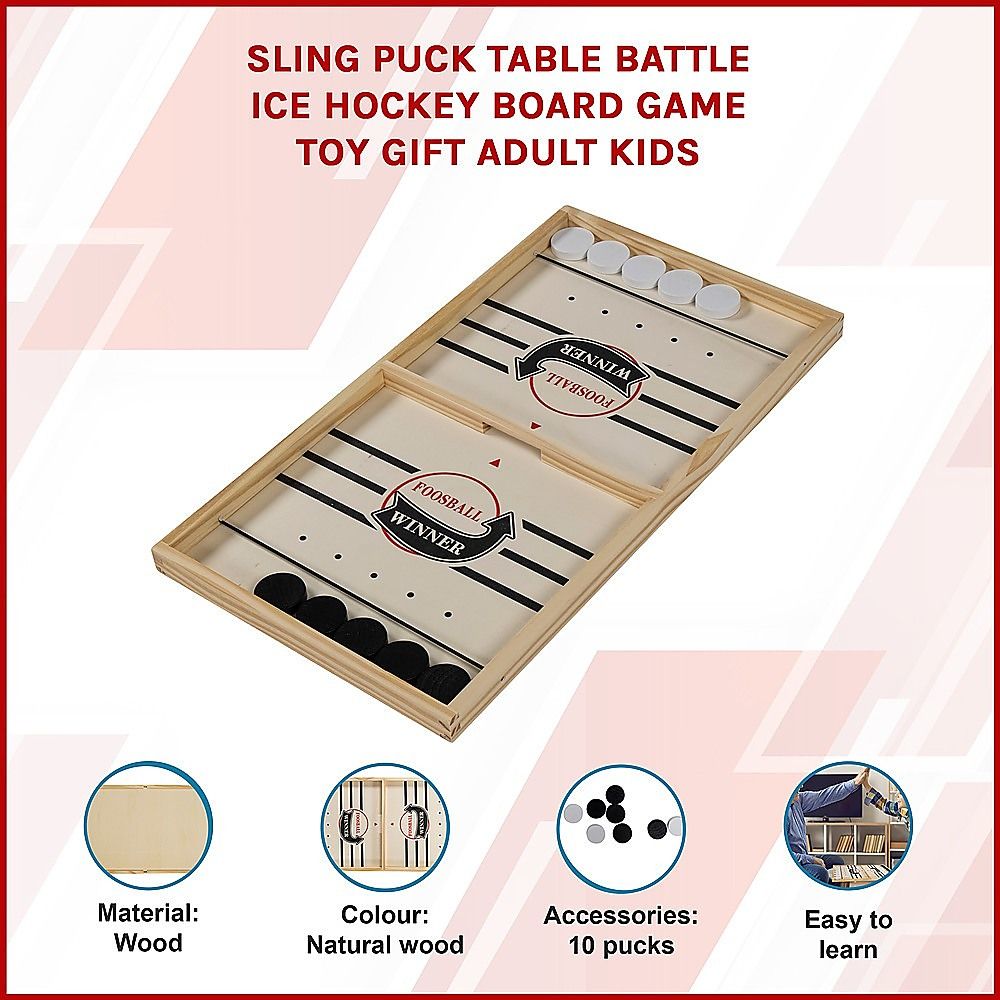 Sling Puck Table Battle Ice Hockey Board Game for Adults & Kids