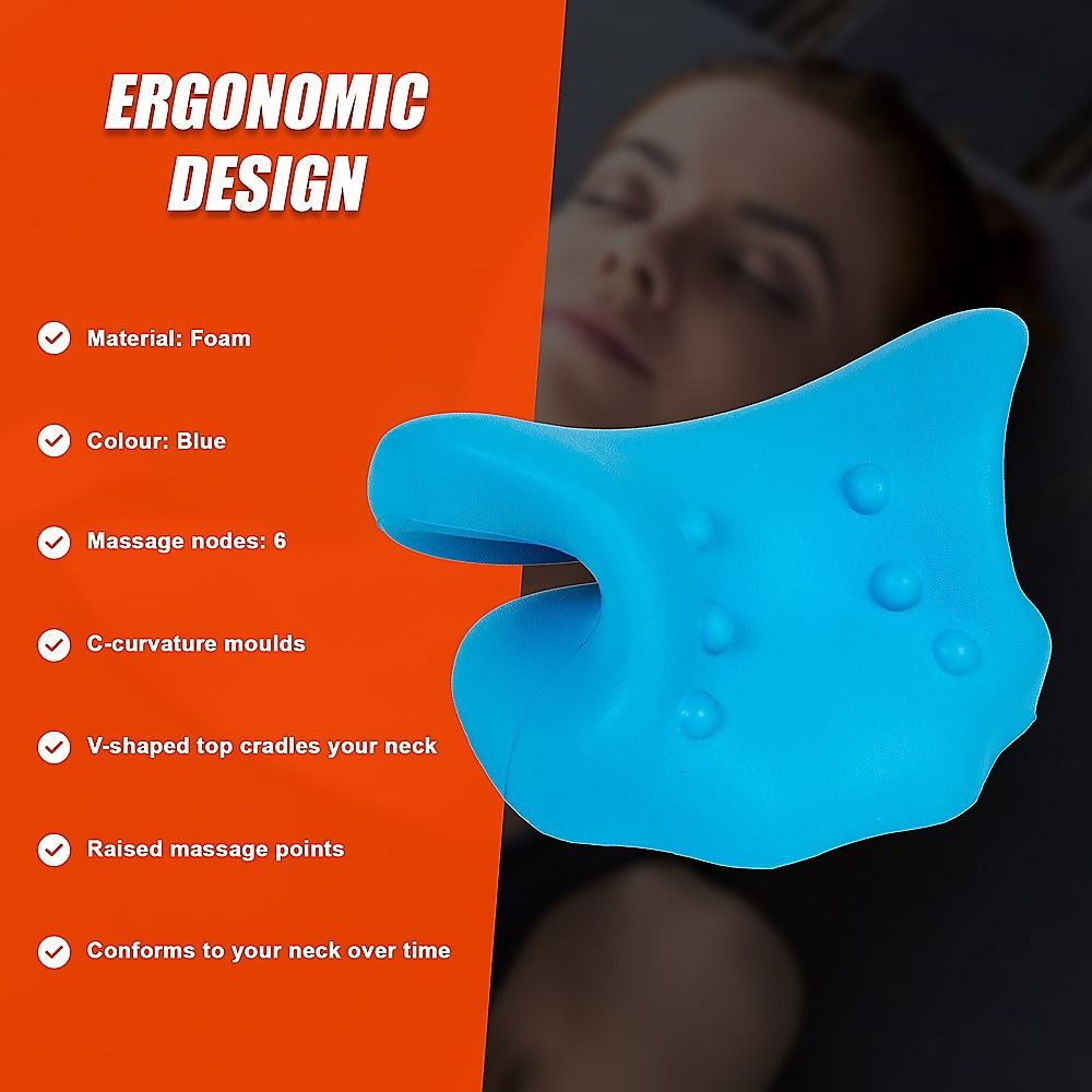 Neck Traction Pillow Cloud Support Stretcher for Cervical Pain Relief
