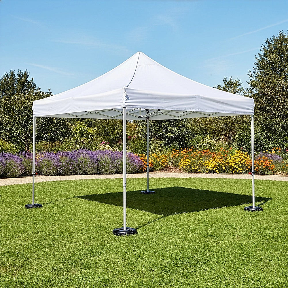 Gazebo with outdoor canopy tent leg weights