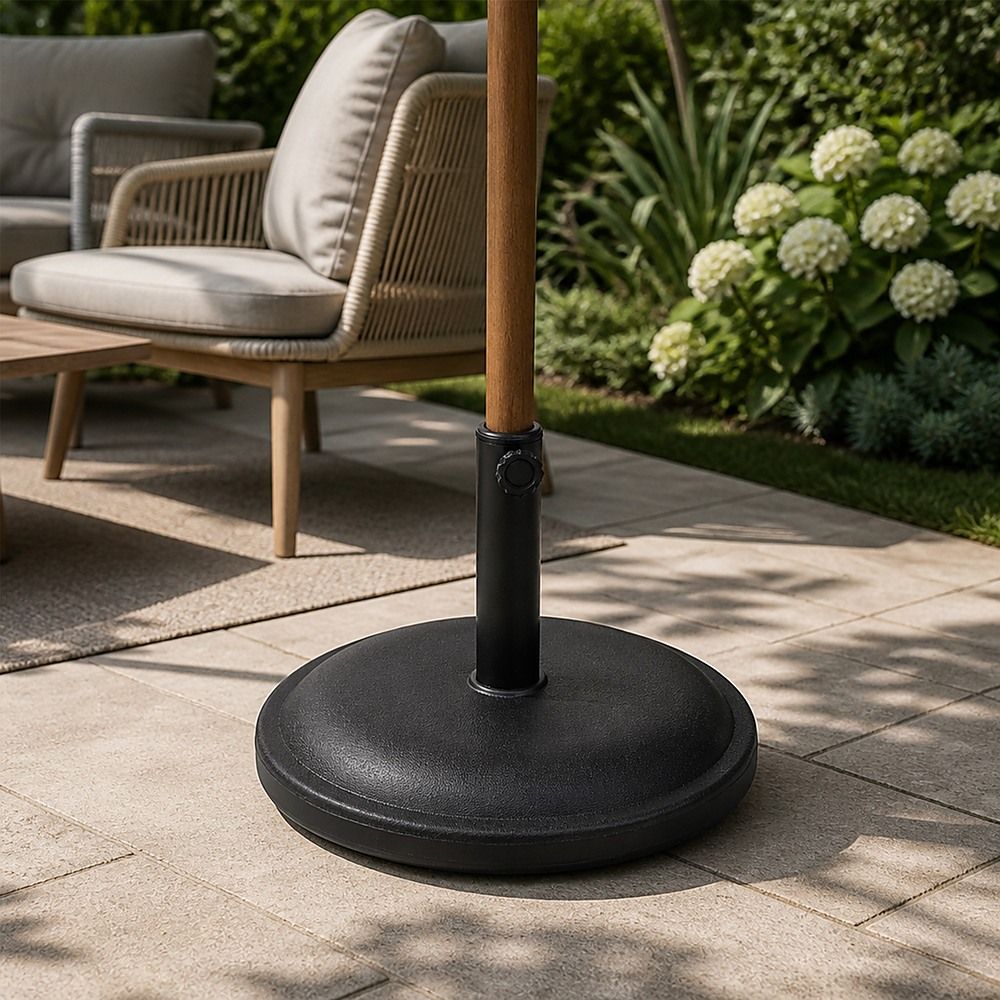 Patio Sun Umbrella Base 20kg Durable Parasol Garden Stand Cement Round