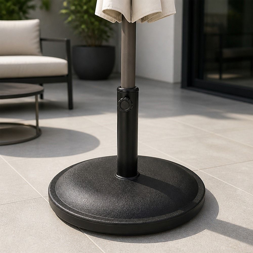 Patio Sun Umbrella Base 20kg Durable Parasol Garden Stand Cement Round