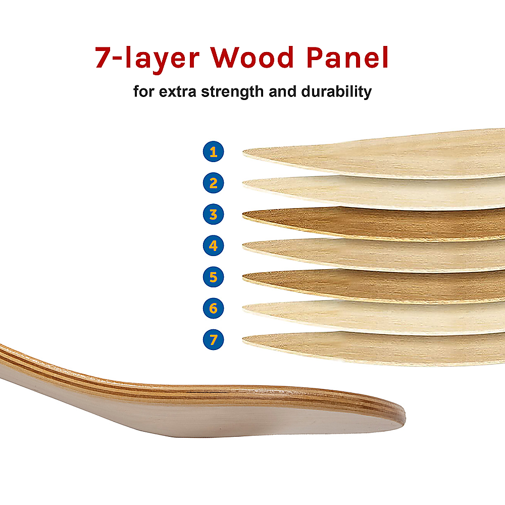 Skateboard Deck 7-Layer Natural Wood Maple Double Concave Blank DIY Board