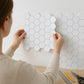 Peel and Stick Wall Tile 3D Hexagon White (30cm x 30cm x 10 sheets)