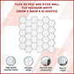 Peel and Stick Wall Tile 3D Hexagon White (30cm x 30cm x 10 sheets)