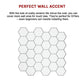 Peel and Stick Wall Tile 3D Hexagon White (30cm x 30cm x 10 sheets)