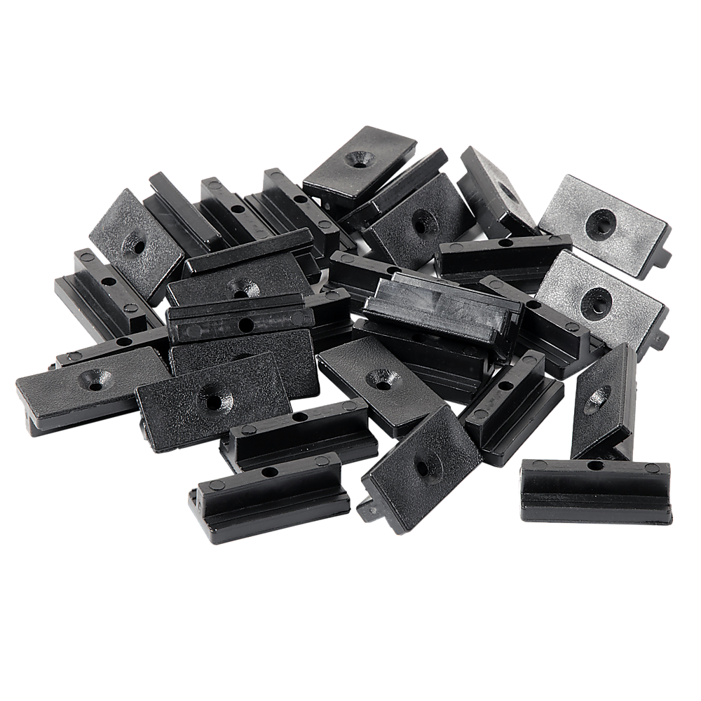 Composite Decking Hidden Fixing Fasteners - 100 Plastic T Clips & Screws