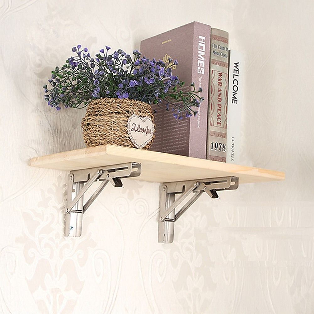 Stainless Steel Folding Table Bracket 2x 10" Heavy Duty 50kg Load