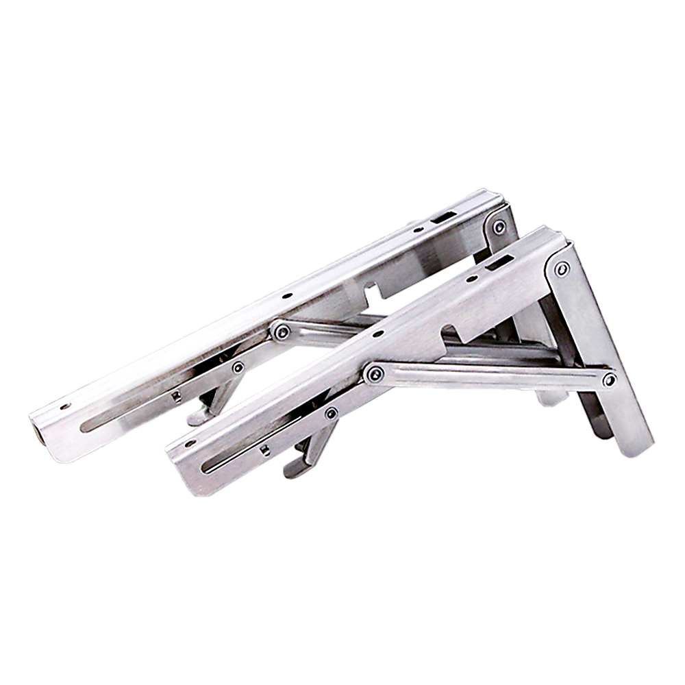 Stainless Steel Folding Table Bracket 2x 10" Heavy Duty 50kg Load