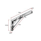 Stainless Steel Folding Table Bracket 2x 10" Heavy Duty 50kg Load