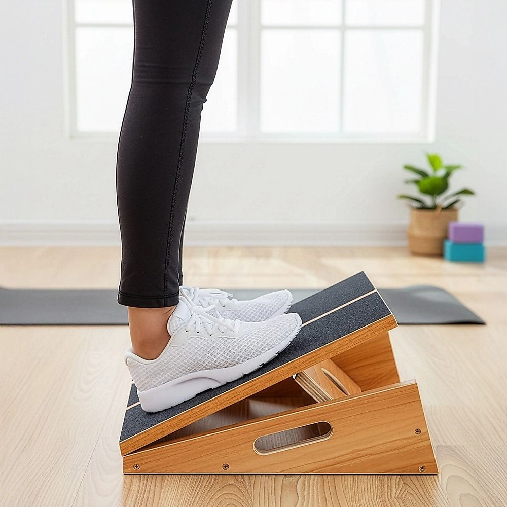 Exercise Board Wooden Slant with Adjustable Incline and Non-Slip Surface