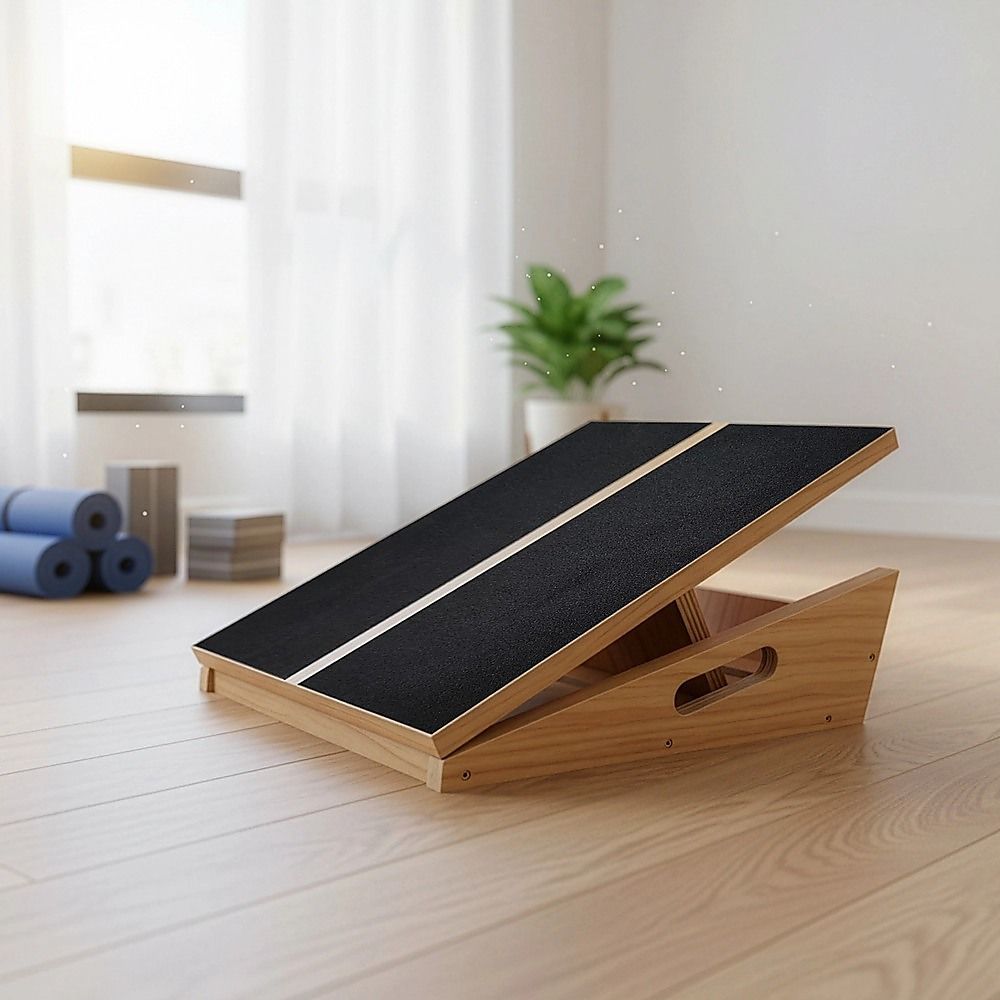 Exercise Board Wooden Slant with Adjustable Incline and Non-Slip Surface