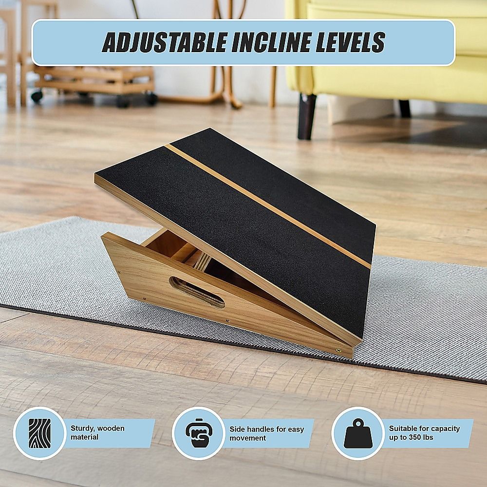 Exercise Board Wooden Slant with Adjustable Incline and Non-Slip Surface