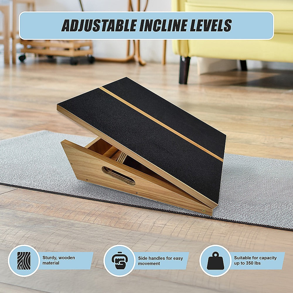 Exercise Board Wooden Slant with Adjustable Incline and Non-Slip Surface