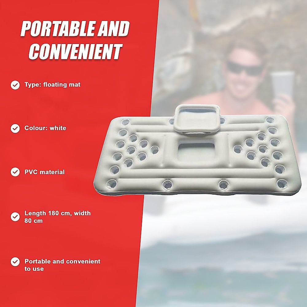 Big PVC Inflatable Beer Pong Raft Floating Pool Party Game Table Lounge Toy