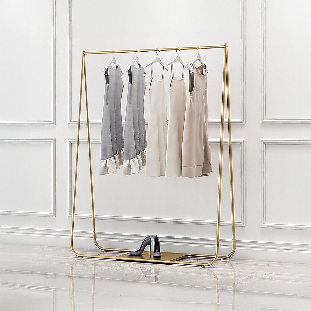 Garment Display Rack Gold Clothing Retail Shop Commercial