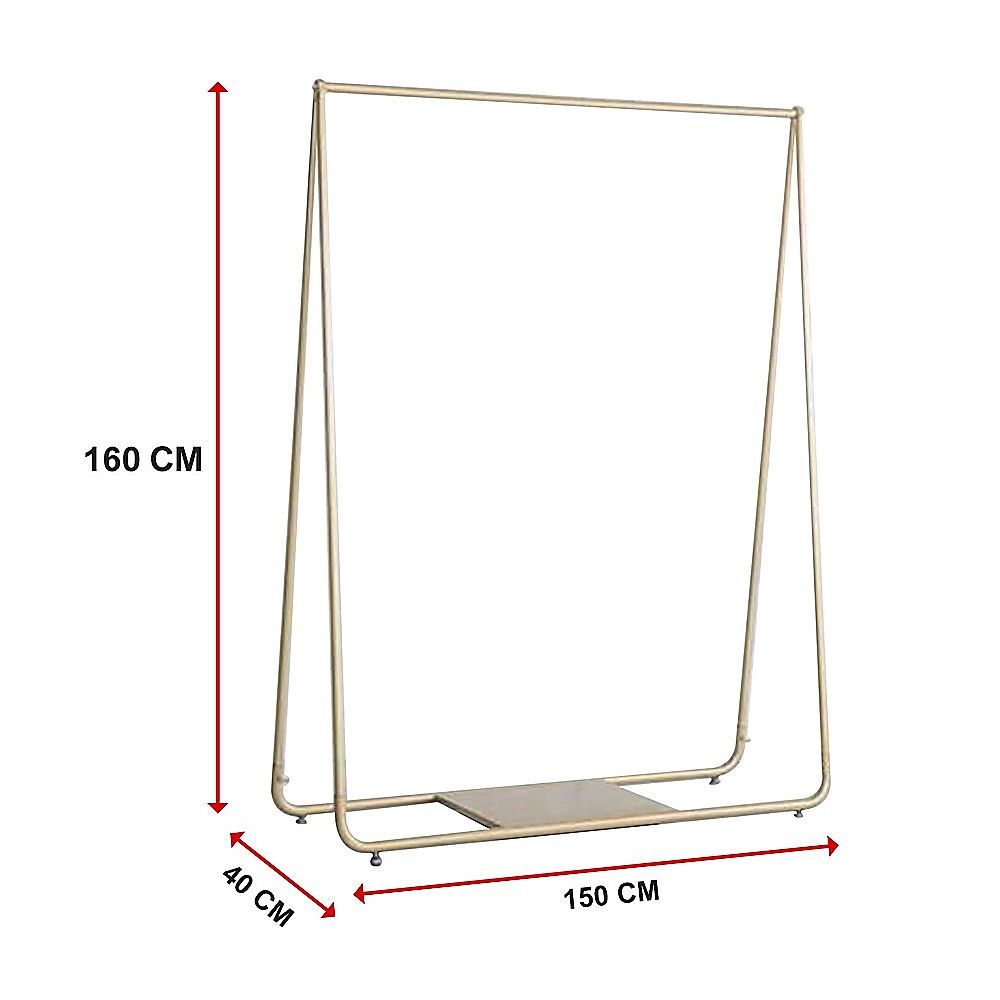 Garment Display Rack Gold Clothing Retail Shop Commercial