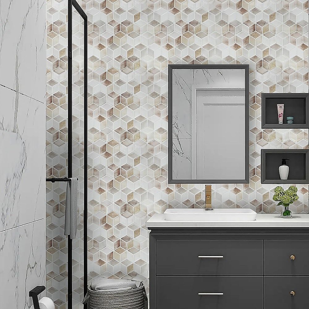 Peel and Stick Wall Tile 3D Shell Mosaic (30cm x 30cm x 10 sheets)