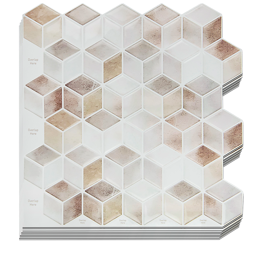 Peel and Stick Wall Tile 3D Shell Mosaic (30cm x 30cm x 10 sheets)