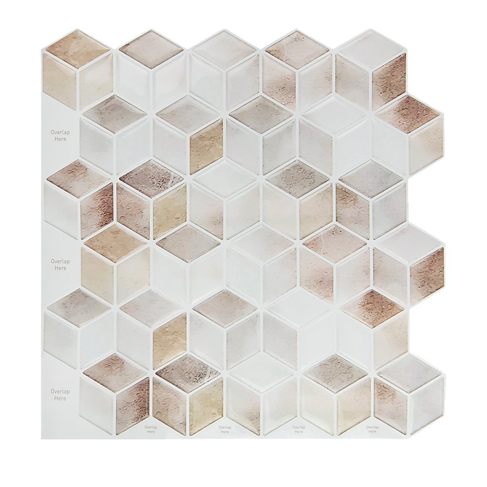 Peel and Stick Wall Tile 3D Shell Mosaic (30cm x 30cm x 10 sheets)