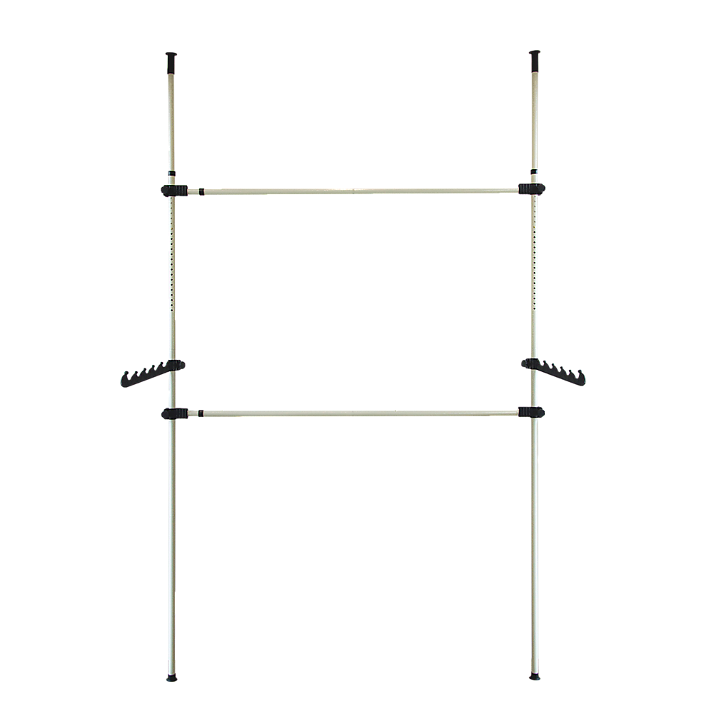 Heavy Duty Adjustable Clothes Rail Storage Garment Shelf