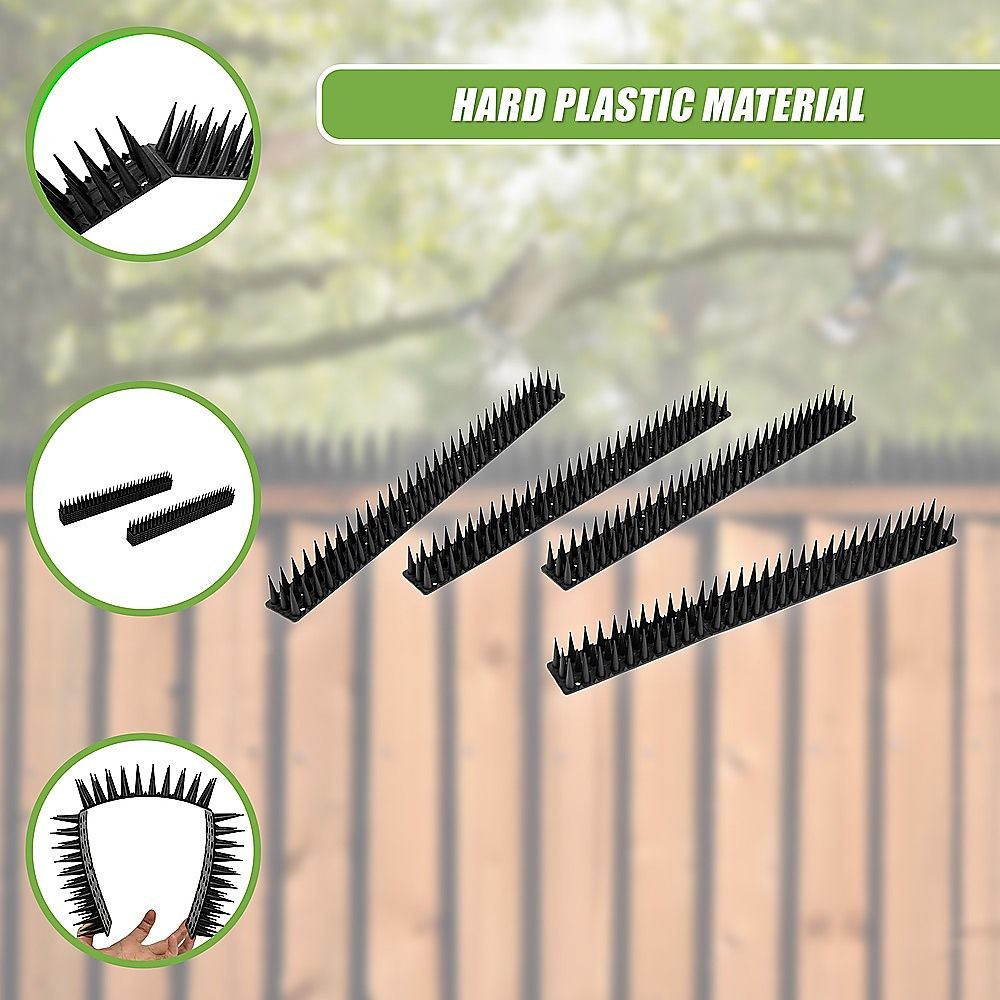 Bird Spikes Pest Control 12pc - Human, Cat, Possum, Mouse, Fence Wall Deterrent
