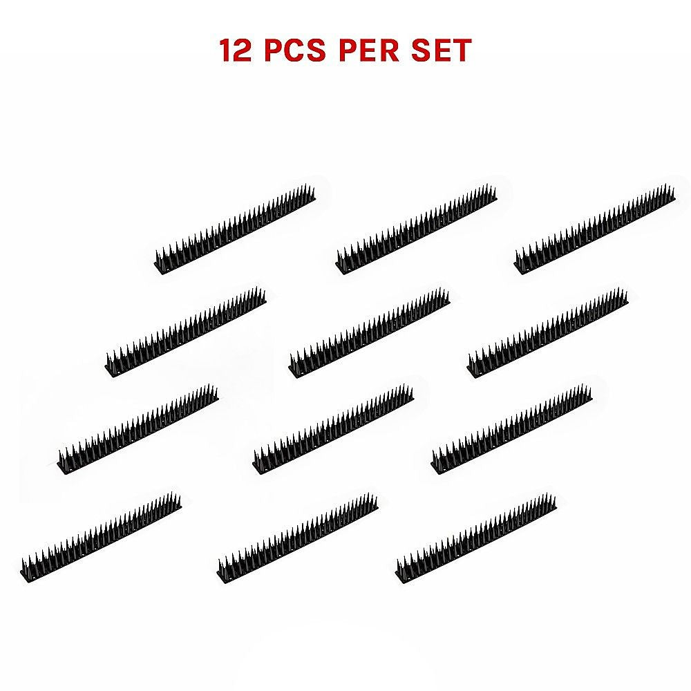 Bird Spikes Pest Control 12pc - Human, Cat, Possum, Mouse, Fence Wall Deterrent