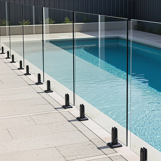 Glass Clamp Balustrade Black 304 Stainless Steel Spigot for Pool Fencing