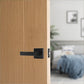 Door Handle Set - Lever Passage Function Square - Black