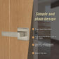 Door Handle Set - Lever Passage Function Square - Satin Nickel
