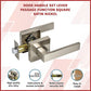 Door Handle Set - Lever Passage Function Square - Satin Nickel